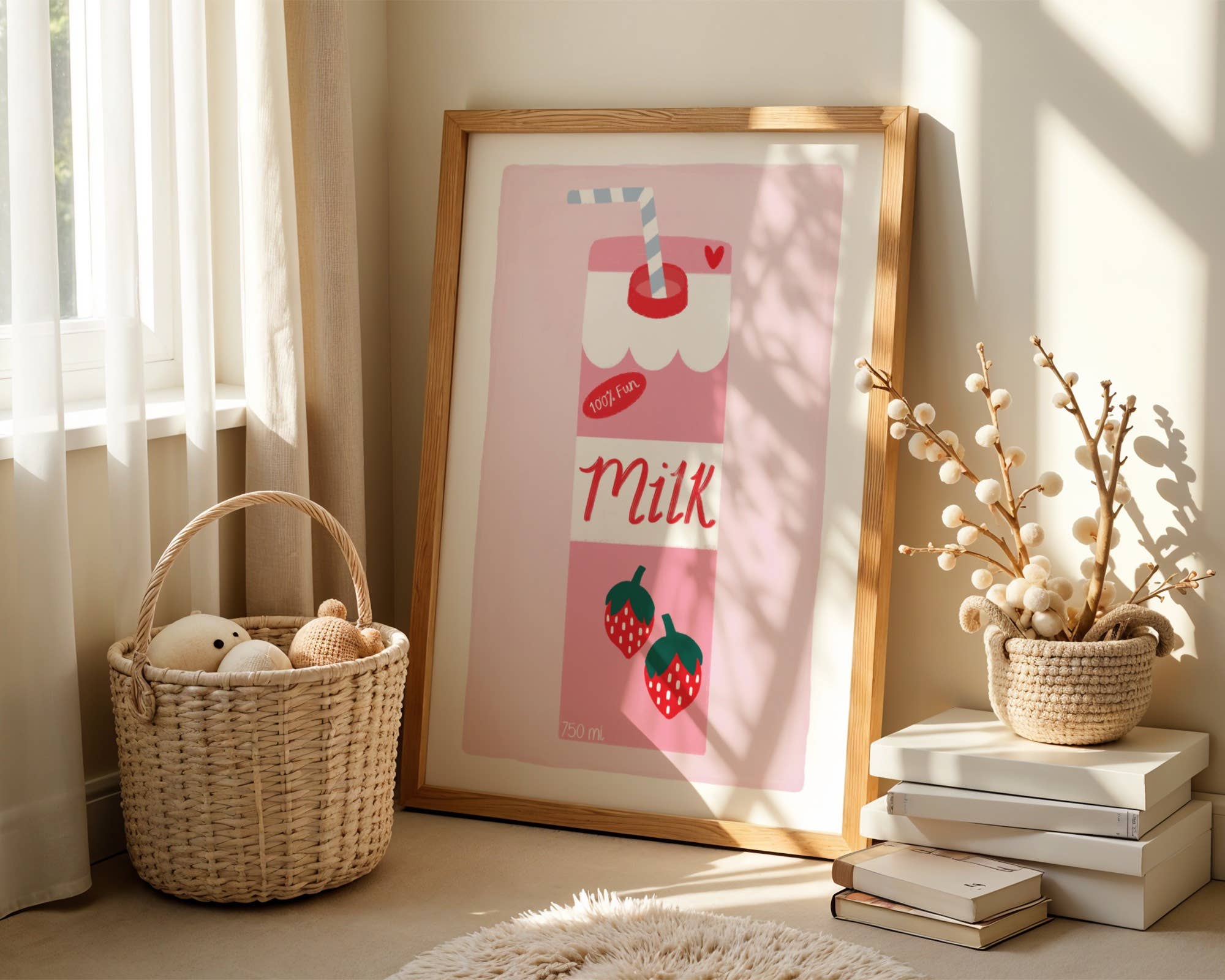 Emmy James Studio - Wholesale Art Print - Strawberry Milk Art Print3