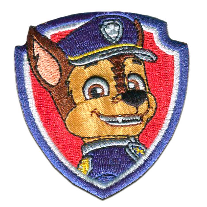 Paw Patrol Chase 2 stryge-patch for engroshandel hos Catch the Patch