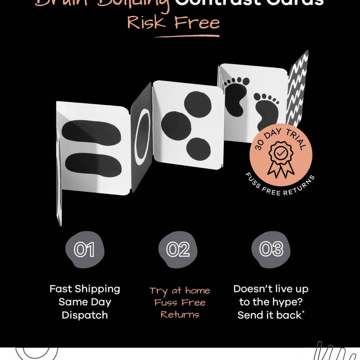 Monti&Me - Wholesale Learning cards – Child & baby - Black and White Contrast Cards8