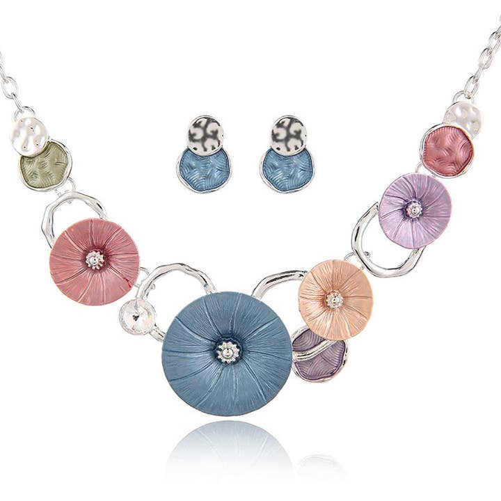 Conjunto de colar vinculado Morning Glory por atacado de Novadab