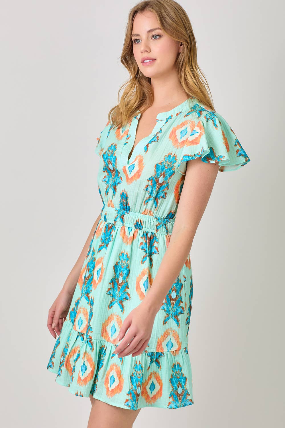 Mystree – Engroshandel Kjole - Dame – 61021 Trykt Dobbel Gauze Kjole10