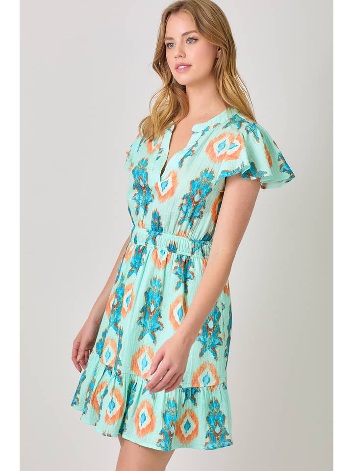 Mystree – Engroshandel Kjole - Dame – 61021 Trykt Dobbel Gauze Kjole10