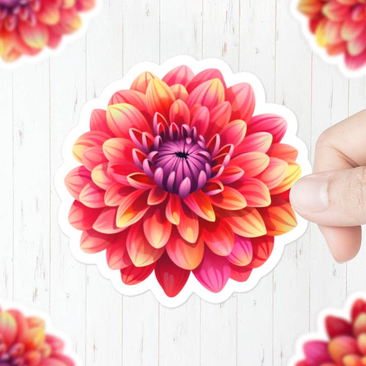Adesivo Dahlia Flower per la vendita all'ingrosso da parte di Mystical Clarity