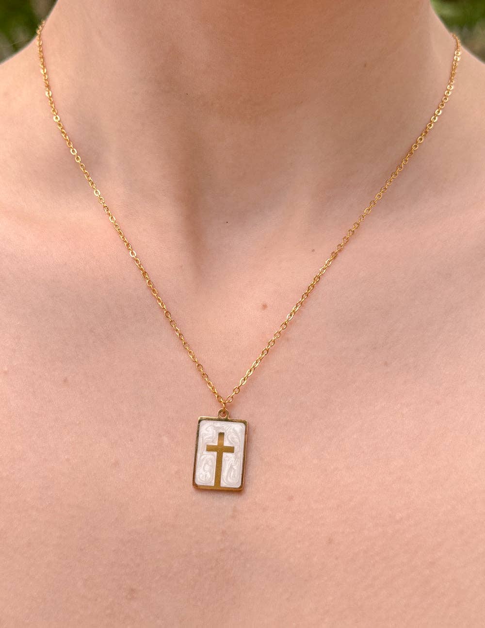 Elevated Faith - Wholesale Pendant/Charm Necklace - Enamel Cross Necklace1