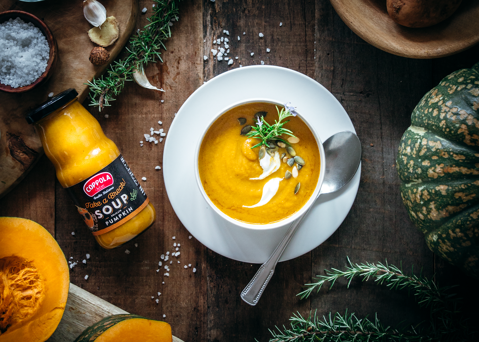 Gourmica - Wholesale Soup - Coppola Take a Break! Soup with Pumpkin, Carrots and Turmeric (350g)1