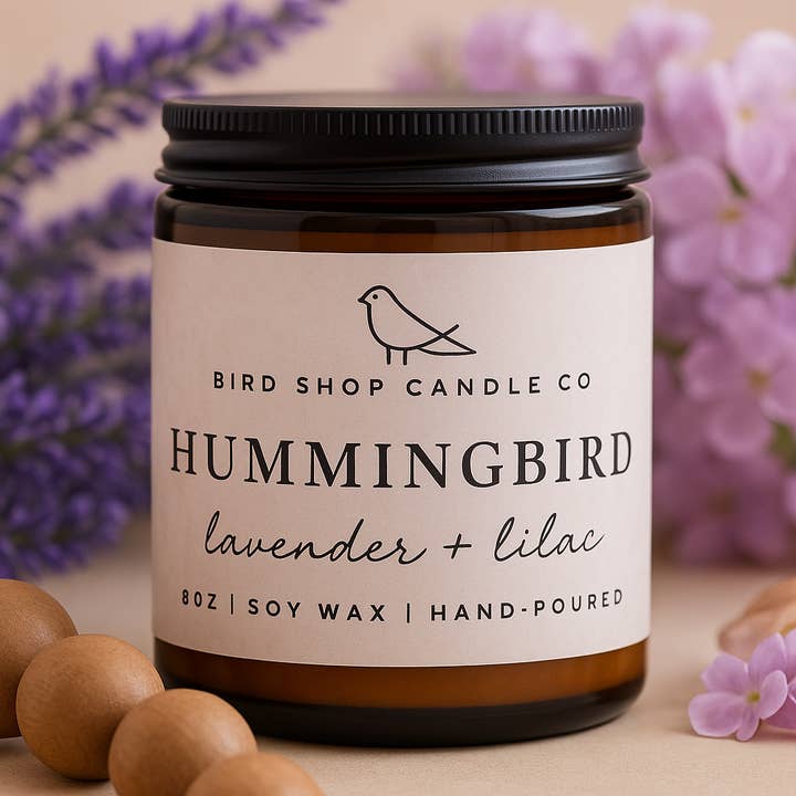 Bird Shop Candle Co - Wholesale Jar/Filled Candle - Hummingbird