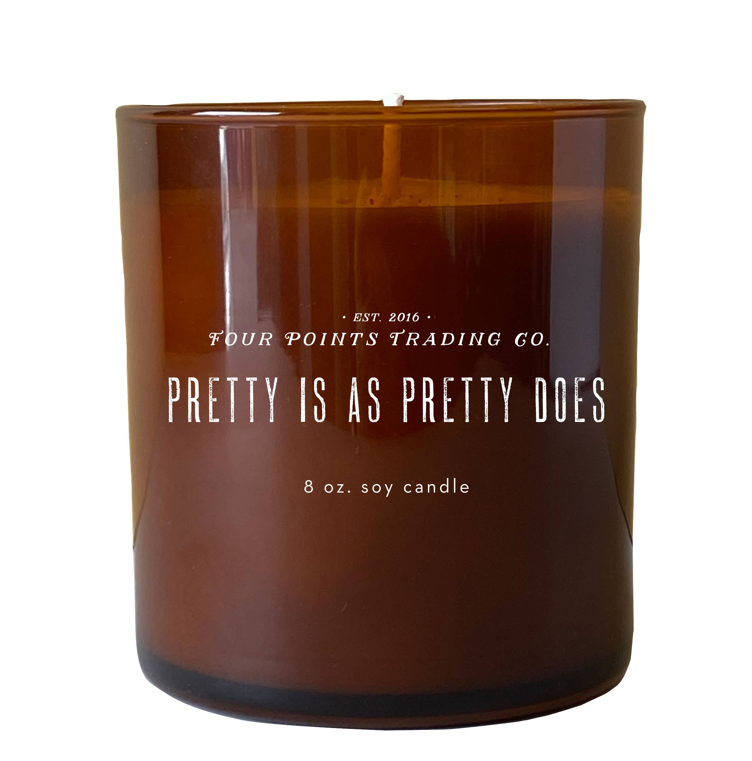 Four Points Trading Co - Wholesale Jar/Filled Candle - Scentiments: Pretty Is As Pretty Does 8 oz Soy Candle0