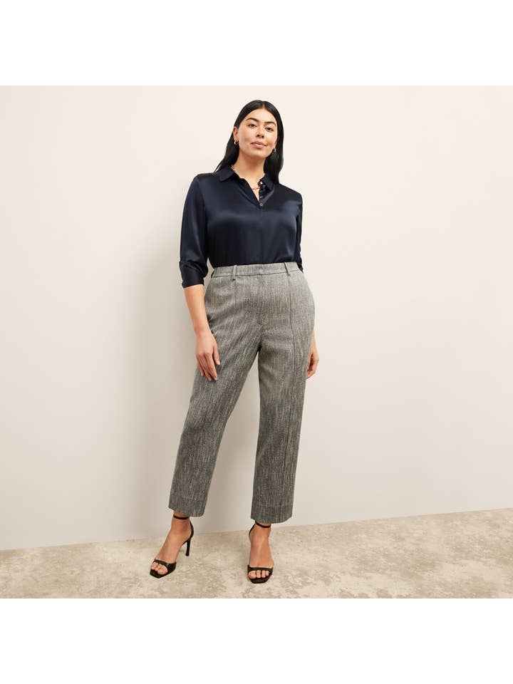 M.M.LaFleur - Wholesale Blouse - Women's - Tatum Top - Washable Silk Charmeuse :: Galaxy Blue