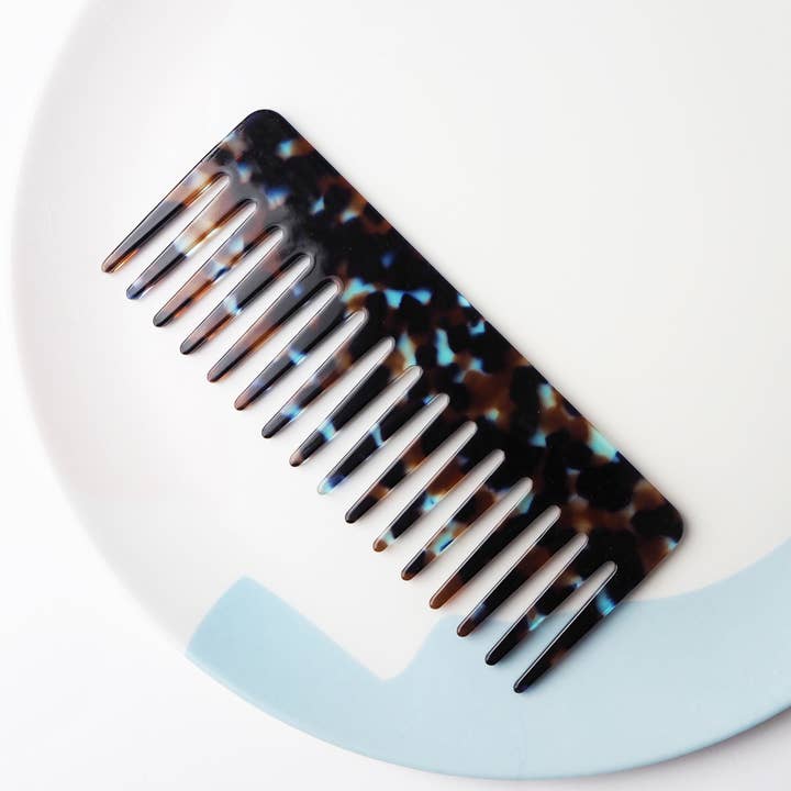 Coral Comb, resin acetate wide toothed hair comb for wholesale by Custom Made