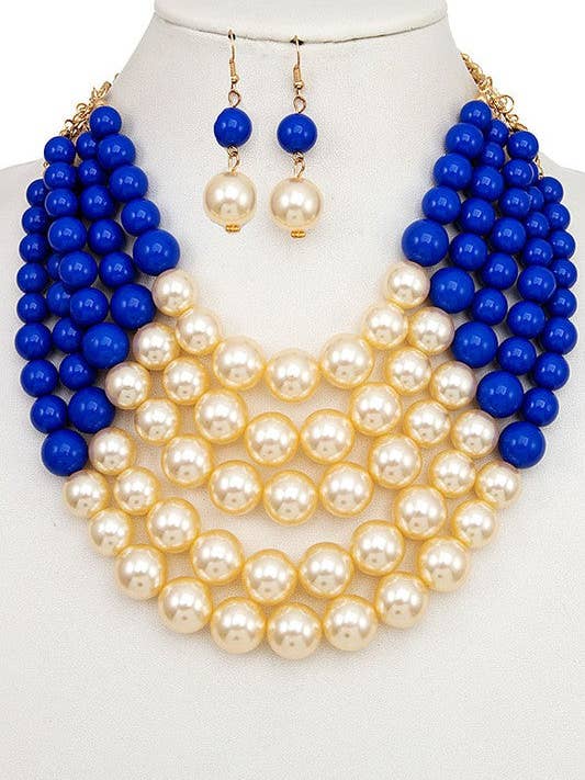 ENSEMBLE DE COLLIER DE PERLES MULTICOLORES pour la vente par Andrea Bijoux