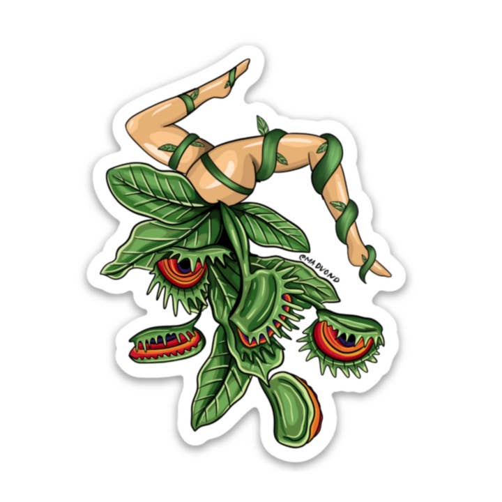 Autocollant - Venus Fly Trap Pin-up pour la vente par Madison Vermilya Art