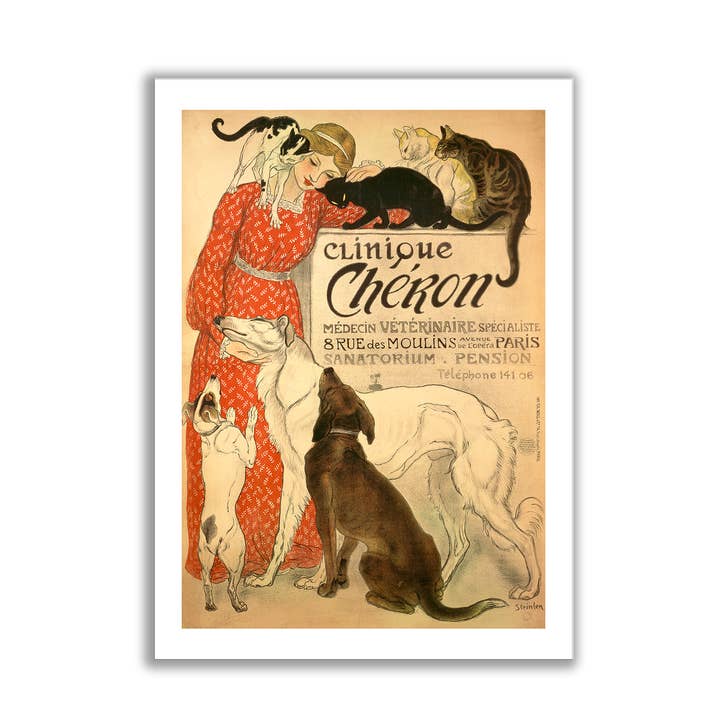 Konsttryck Clinique Cheron av Steinlen oinramad väggkonst för wholesale av Go To Design