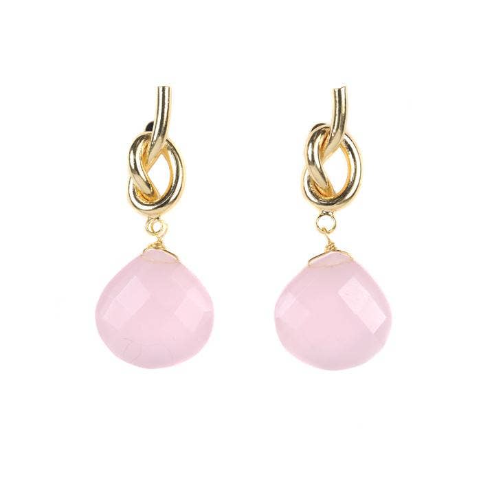 Orecchini a nodo (4 opzioni di pietre preziose) per la vendita all'ingrosso da parte di Sissy Yates Designs