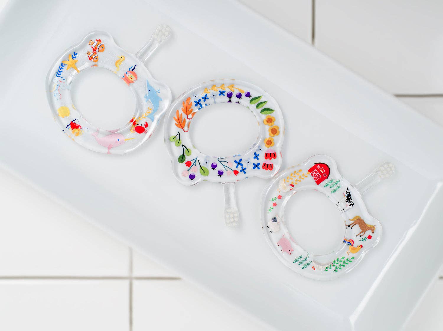 HAMICO -Innovative Toothbrush - Wholesale Toothbrush - Kids & Baby - Baby Training Toothbrush - Sea Animals | 6 Individual packs1