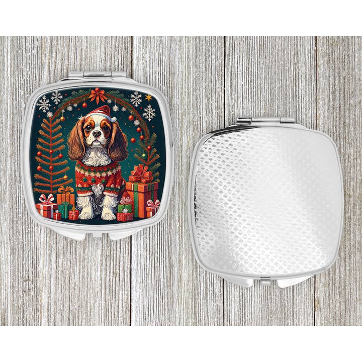 Caroline's Treasures - Wholesale Compact Mirror - Cavalier King Charles Spaniel Christmas Compact Mirror DAC12