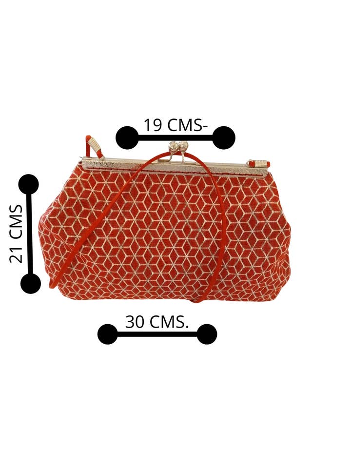 Sac à main en tissu rouge fait main : élégant et durable pour tous les jours pour la vente par CONCHA BLANCH