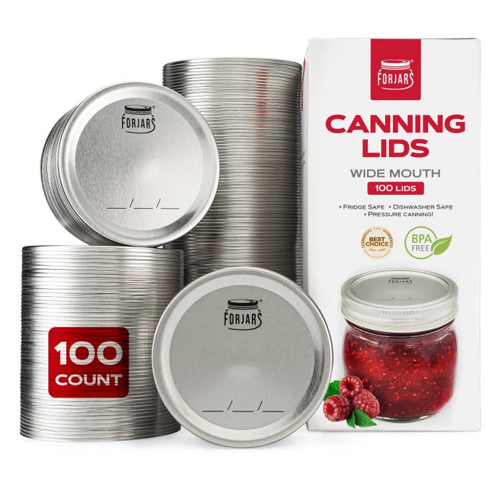 ForJars - 100 Wide Mouth Canning Lids for wholesale by FORJARS