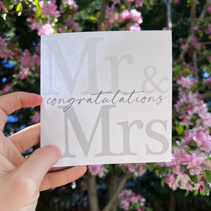 Mr. & Mrs. Congratulations for wholesale by Craftedbysamm