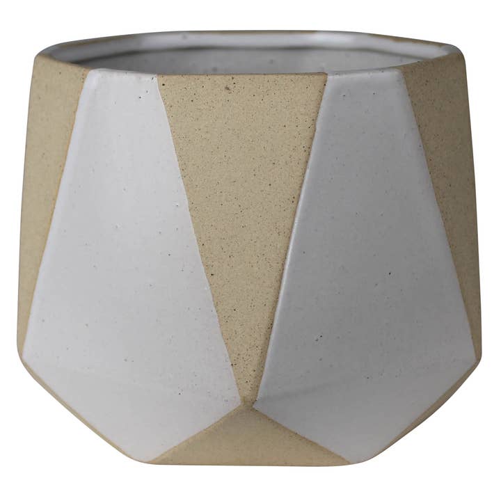 HomArt - Wholesale Plant Pot - Calico Cachepot, Ceramic - White1