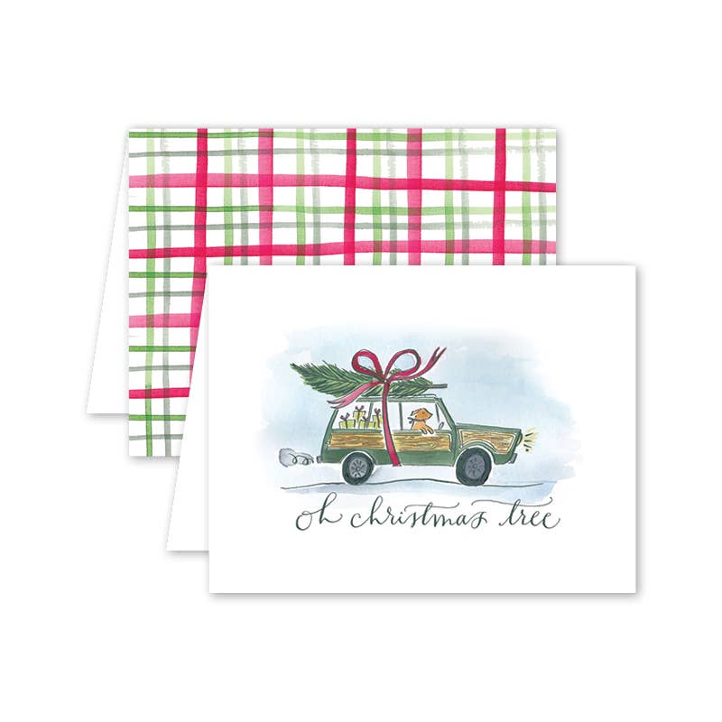 Dogwood Hill – wholesale Christmas card – Rhode Island Wagoneer