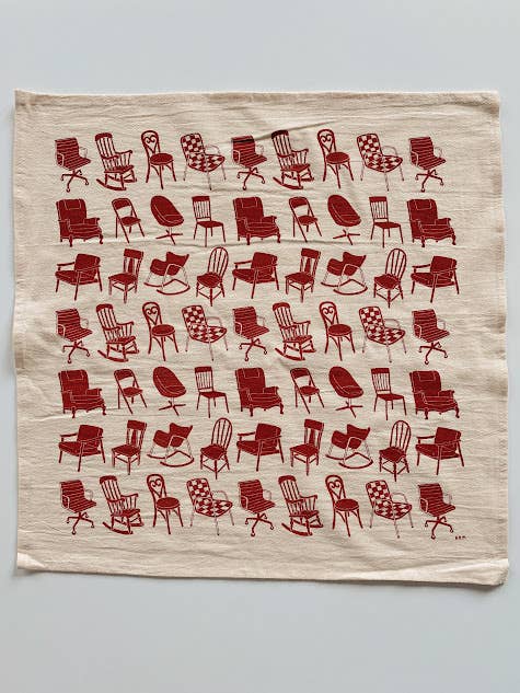 Allison Mckeen Art - Wholesale Tea Towel - tea towel - chairs3