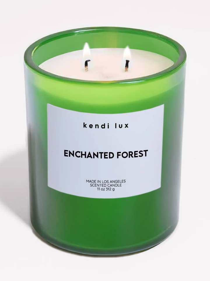 kendi lux | Enchanted Forest 11oz Clean Burning Candle for wholesale by Kendi Lux