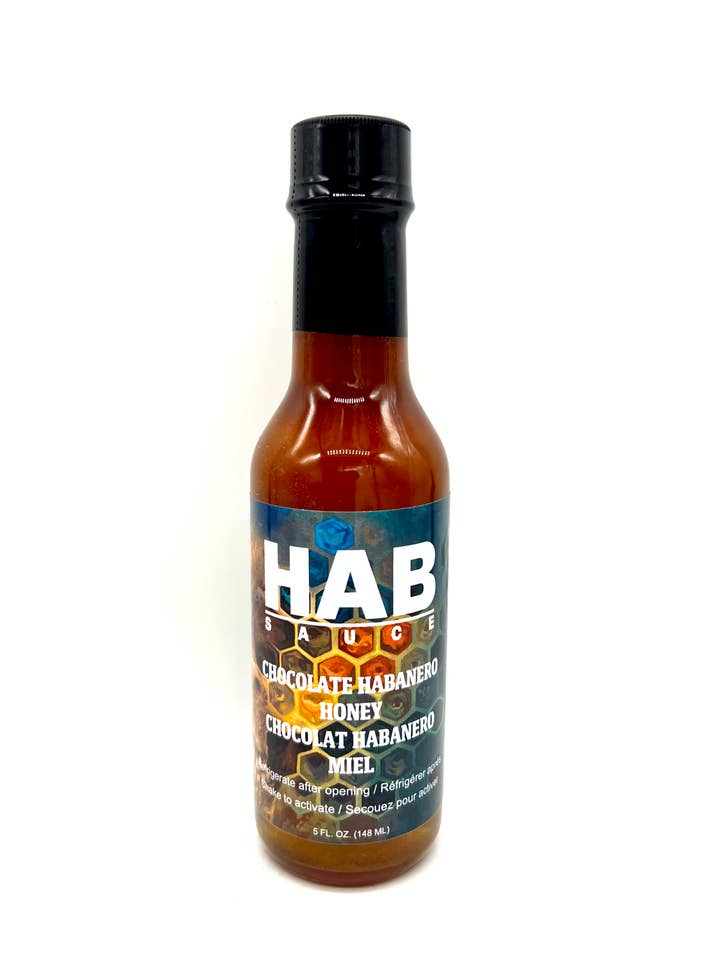 Sauce HAB au miel et habanero chocolat (moyennement piquante) 148 ml (5 oz). pour la vente par HAB Sauce
