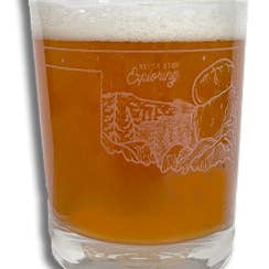 Laser Etched Rocks Glass for wholesale by TRADE Supply Co.