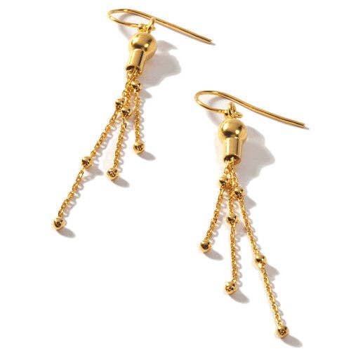 Brinco pendente de fogos de artifício vermeil dourado por atacado de Cocky Jewellery