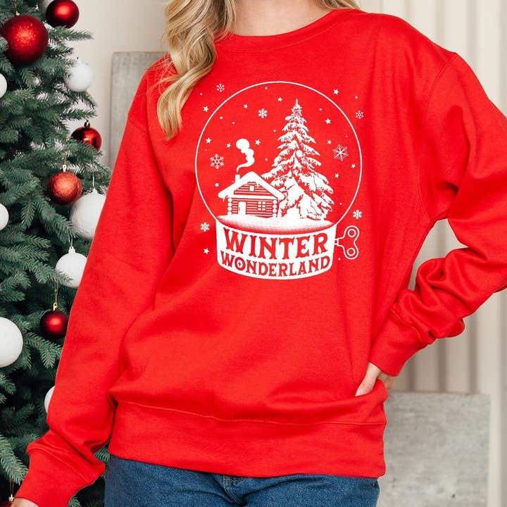 Sweat-shirt à imprimé graphique - Pays des merveilles d'hiver pour la vente par Amused by Blue