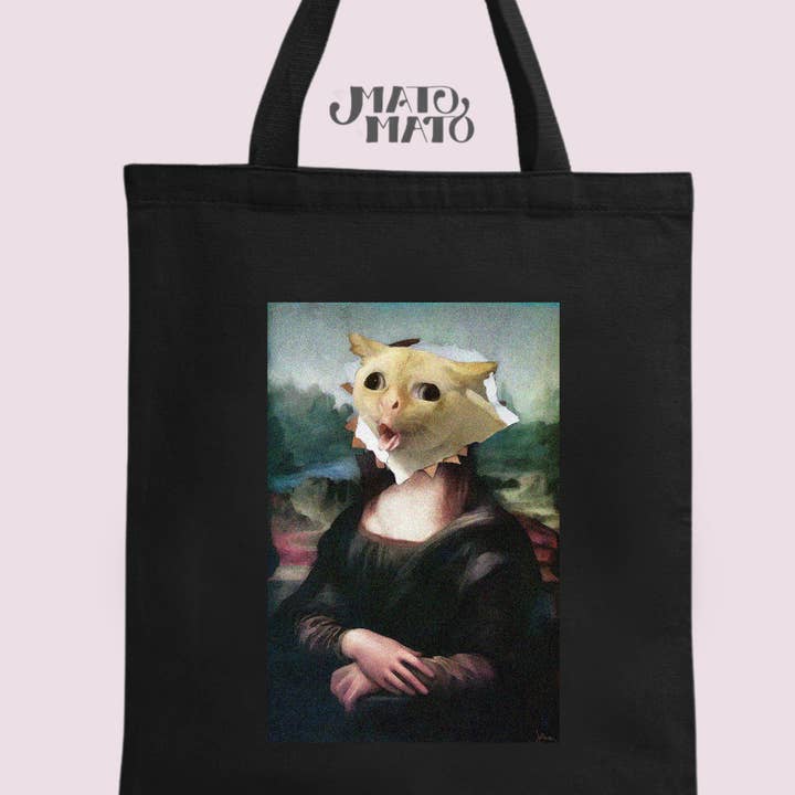 Bolsa de mano divertida, regalo, bolsa de compras con arte meme alterado para venta al por mayor de MatoMato Totes and Tees