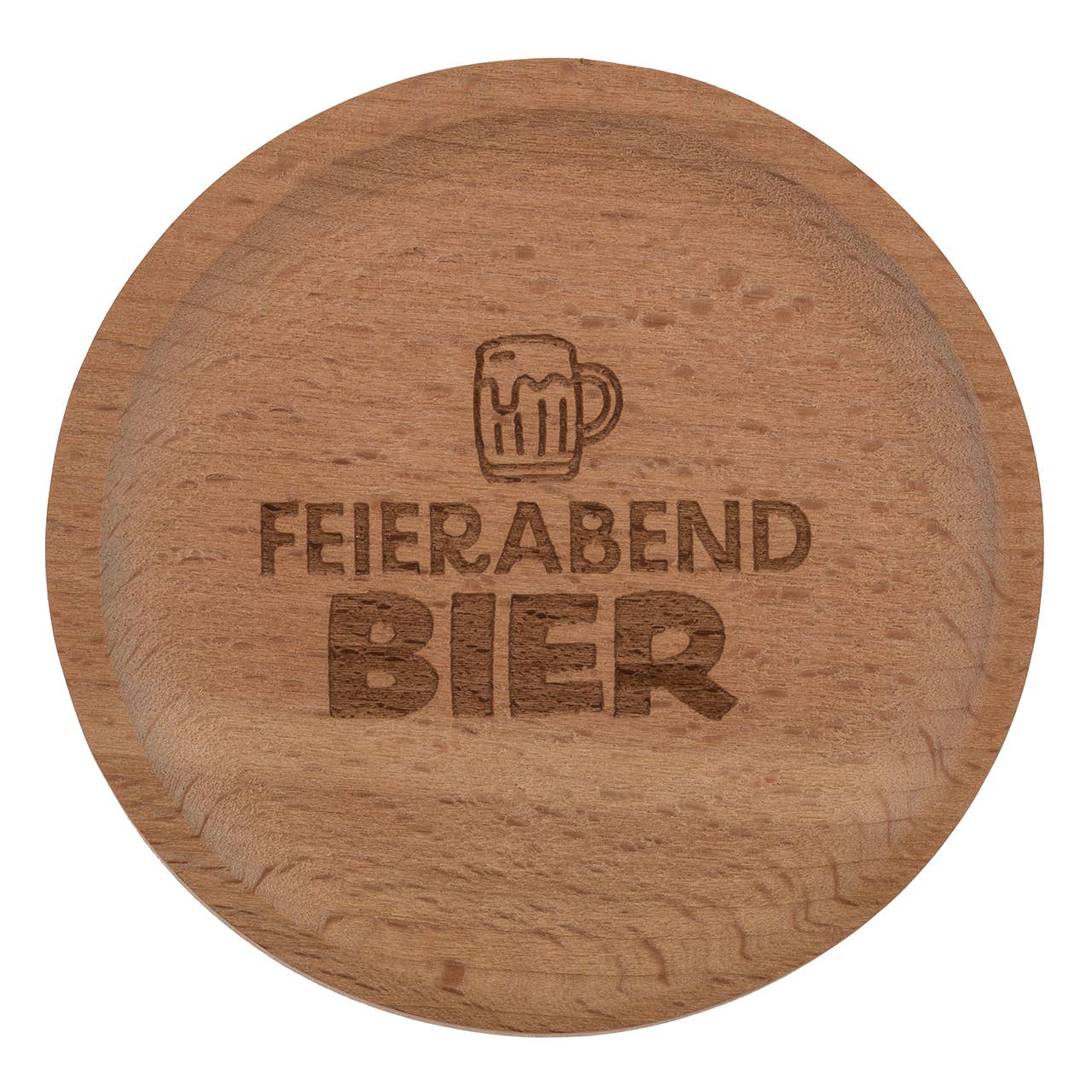 Wurm - Vente Sous-verre - Dessous de verre avec inscription et décapsuleur en bois, 4 fois, naturel (L/H/P) 8x1x8cm 24 pièces en présentoir8