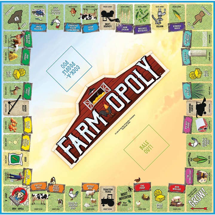 Outset Games and Cobble Hill Puzzles - Wholesale Board Game - Farm-Opoly (new design) Board Game, by Late for the Sky1