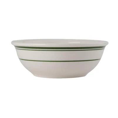 Green Banded Handpainted Ceramic Nappie, 15oz for wholesale by Tuxton Home