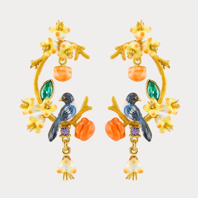 Persimmon Magpie Hoop Earrings for wholesale by Verdivine