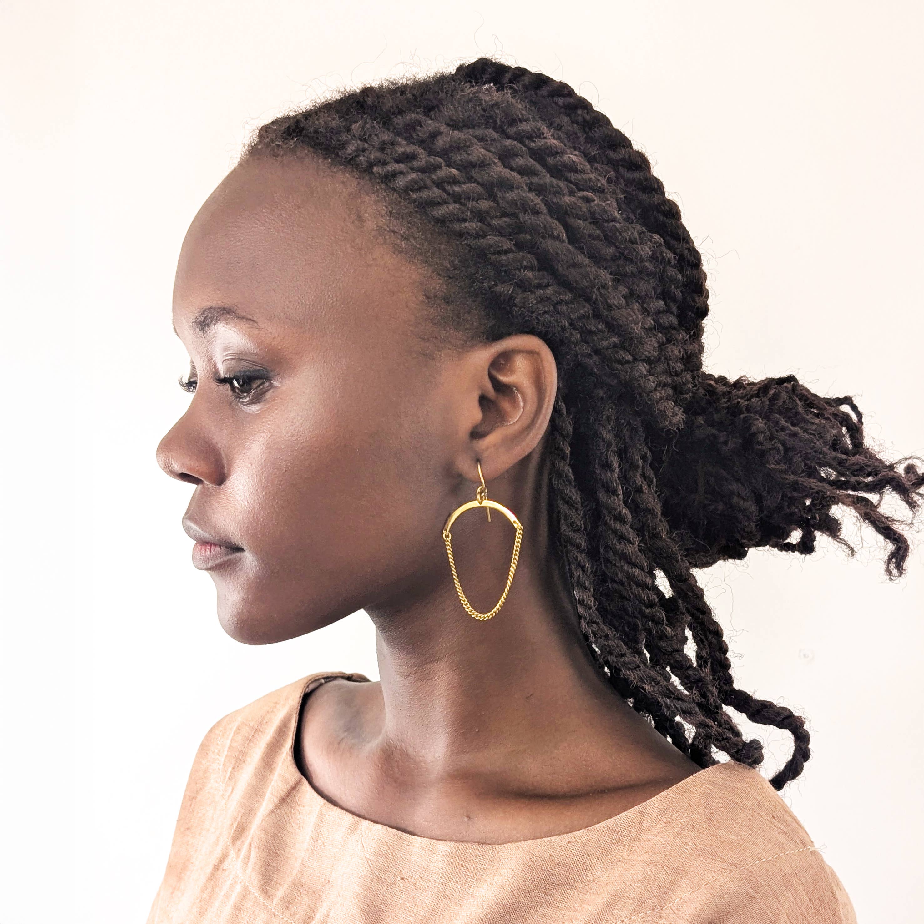 Swahili Coast - Wholesale Dangle Earrings - Loops Earrings - Brass1