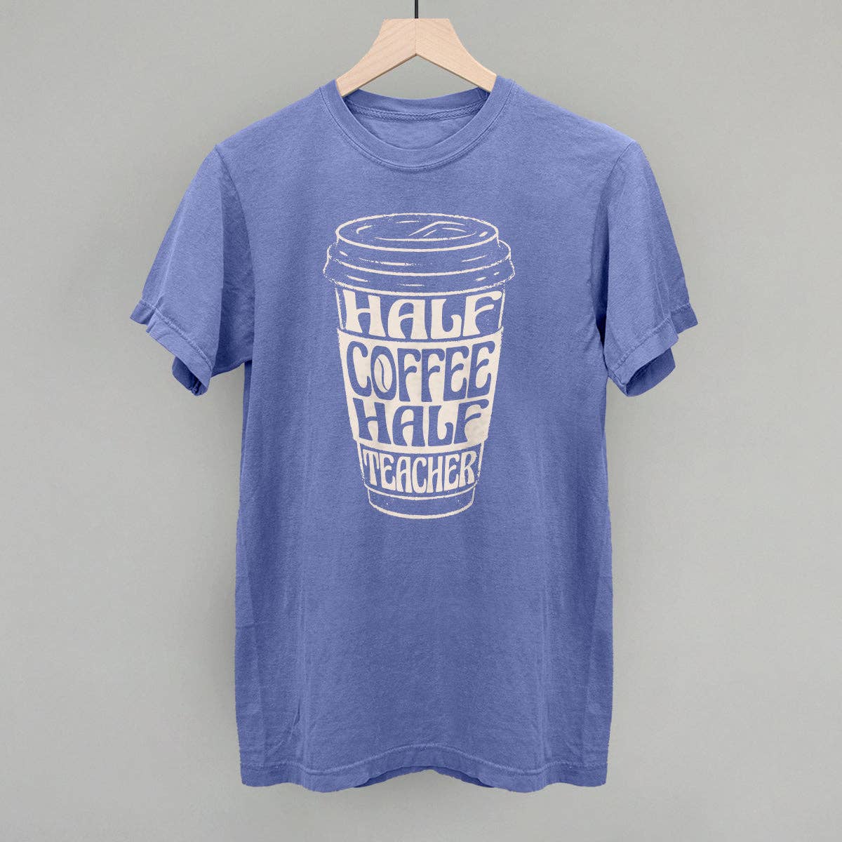 Ivy + Cloth - Wholesale Screen Printed T-Shirt - Women's - Half Coffee Half Teacher8
