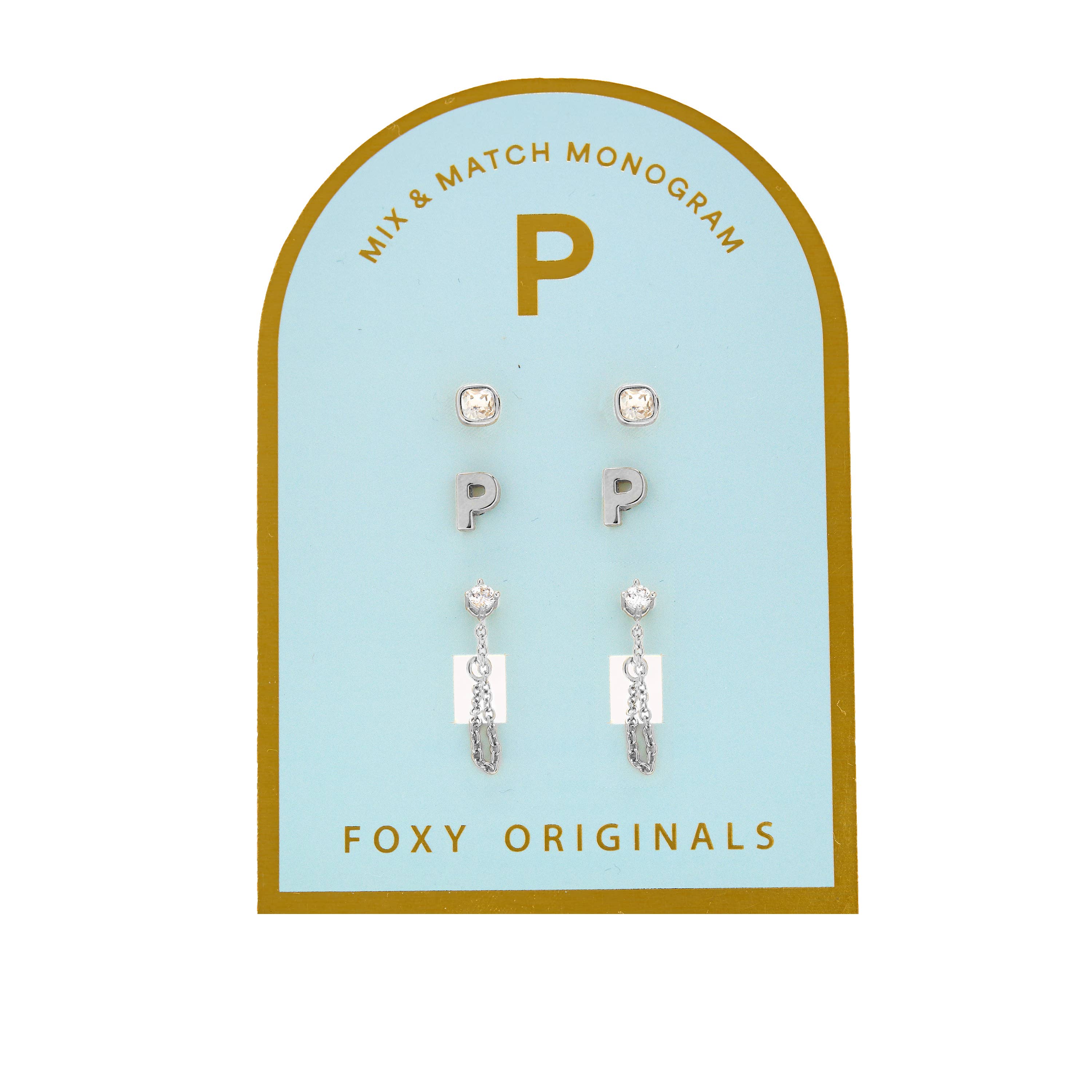 Foxy Originals - Wholesale Jewelry Set - Monogram Collection | Alphabet Mix & Match Earrings Pack18