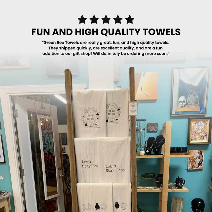 Green Bee Tea Towels - Wholesale Tea Towel - Trash Takes Itself Out Towel | Tea Towels | Swifties Towels8