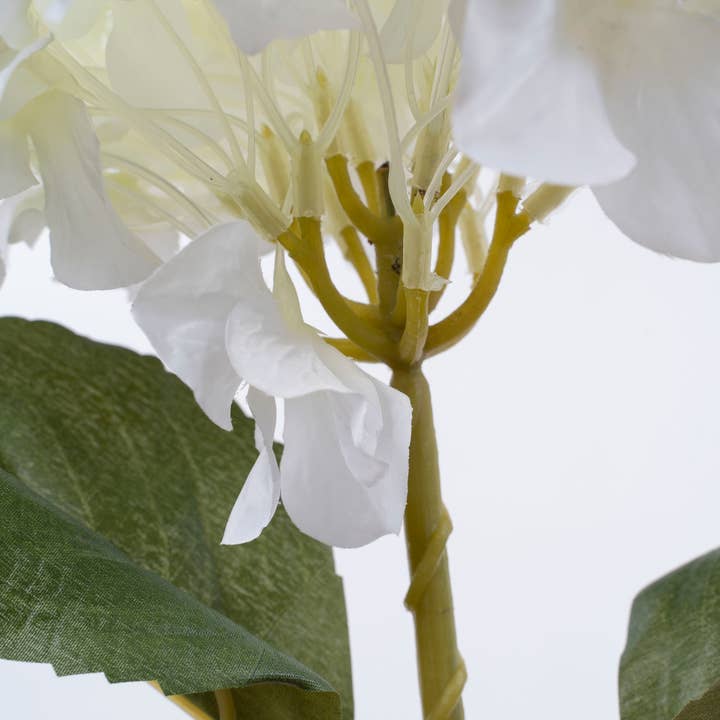 Portofino International Trading, USA - Wholesale Artificial Flowers - Artificial Hydrangea Stem 27" -White1