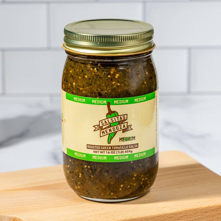 Green Tomatillo Salsa for wholesale by Salsas de Mendoza