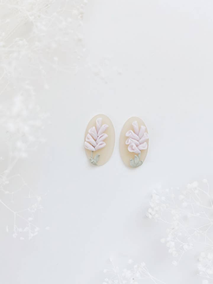 Essie Stud | Medium| Meadow Flowers | lilac for wholesale by EmberAutumnCo