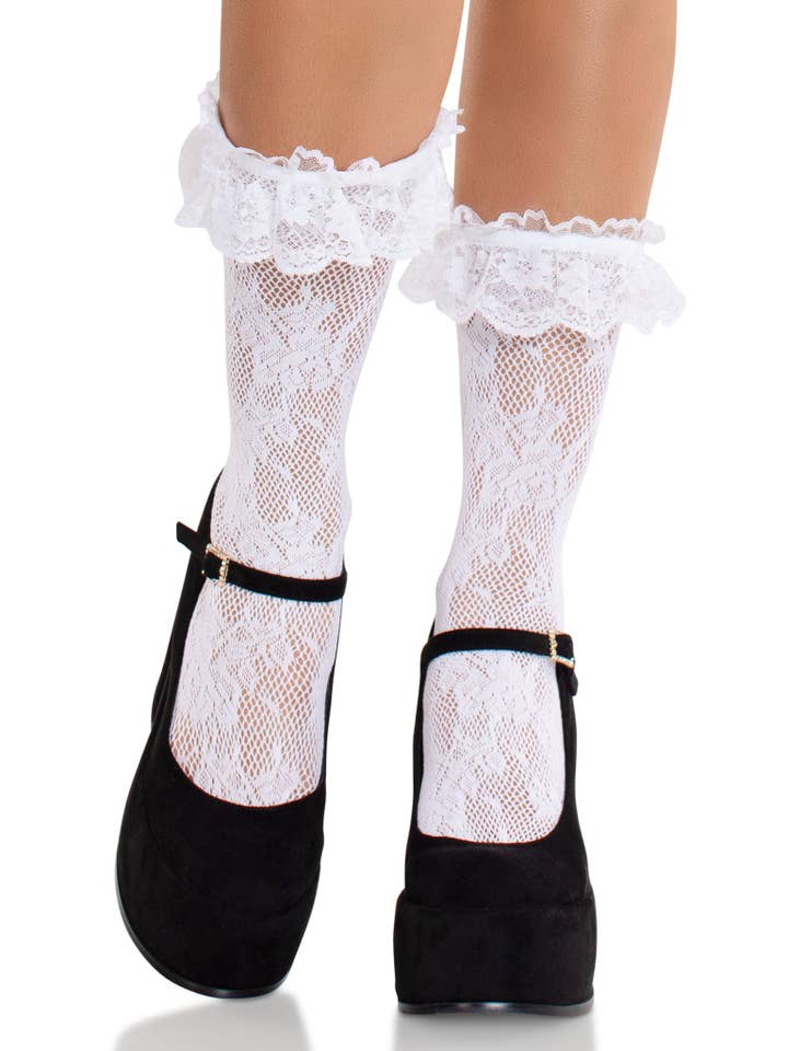Leg Avenue - Wholesale Socks - Women's - Blossom Lace Ankle Socks4