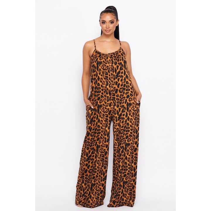 Bekväm tank palazzo jumpsuit med sidofickor för wholesale av Black Pearl Clothing