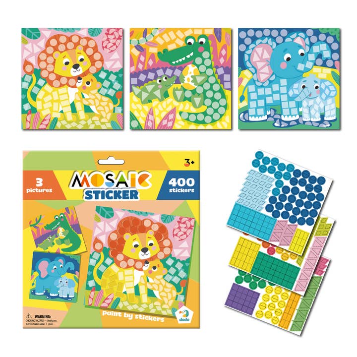 DIY Mosaik-Aufkleber-Set Zoo 400 Aufkleber für den Großhandel von DoDo Brand