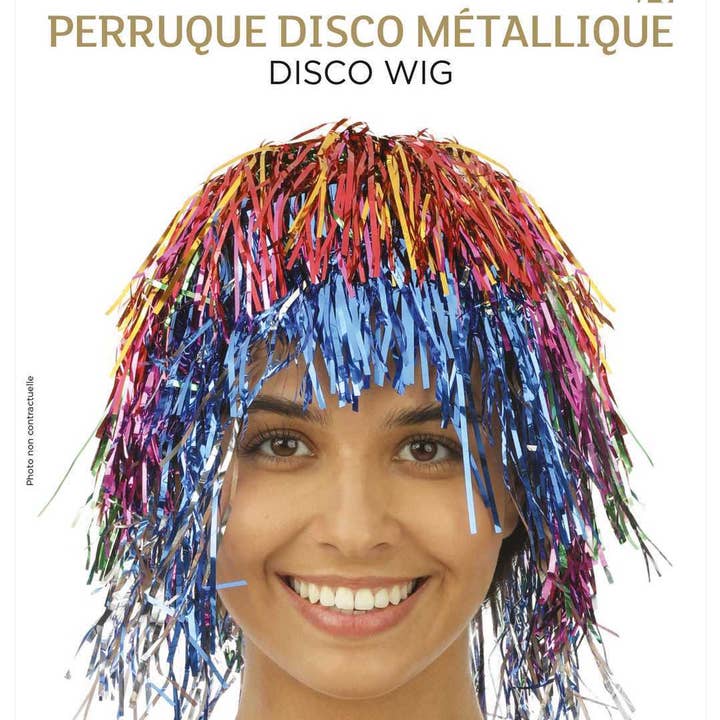 P'tit Clown - Wholesale Costume - Unisex - Metallic Disco Wig - Multicolor0