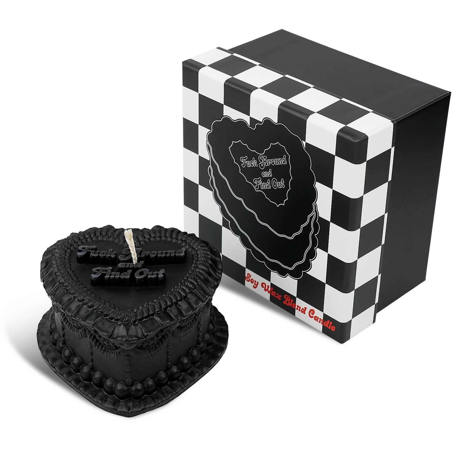 FUN CLUB – Engroshandel Gavelys – Fuck Around and Find Out Hjerte Lys (sjovt kagelys)4