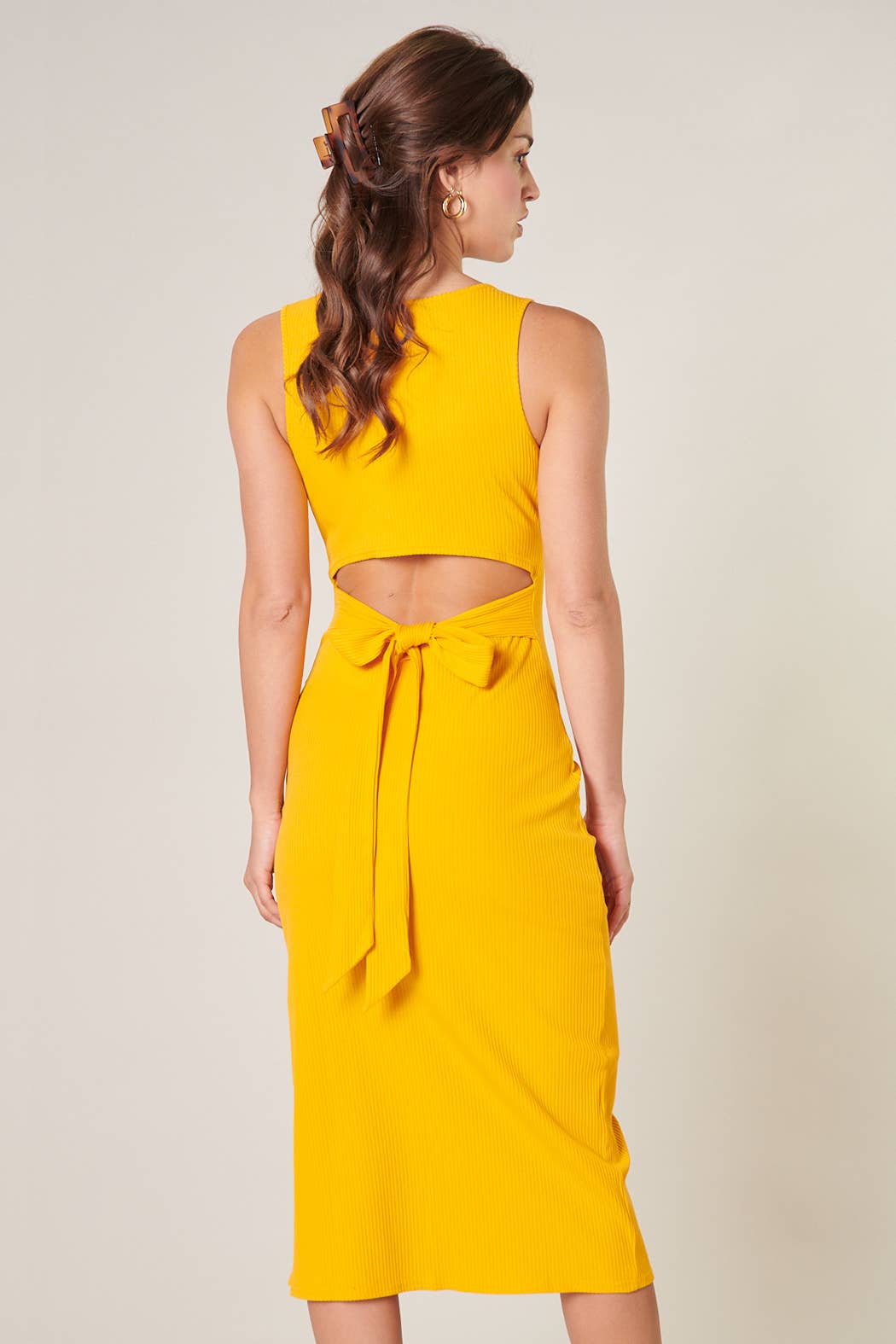 Sugarlips - Vente Robe – femme - Robe moulante nouée au dos en maille côtelée Digby33