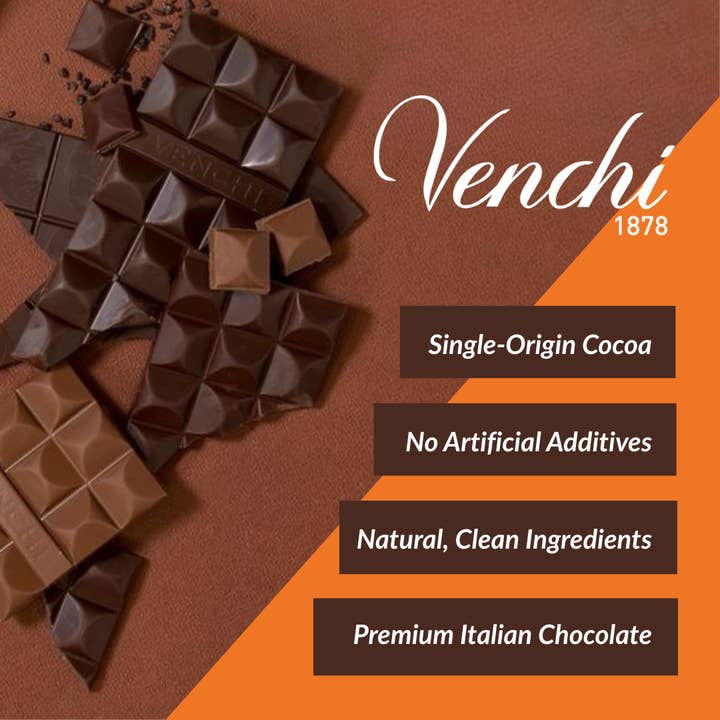 Venchi - Wholesale Chocolate Bar - Gianduja Dark Chocolate Bar with Hazelnuts - Italian Gourmet