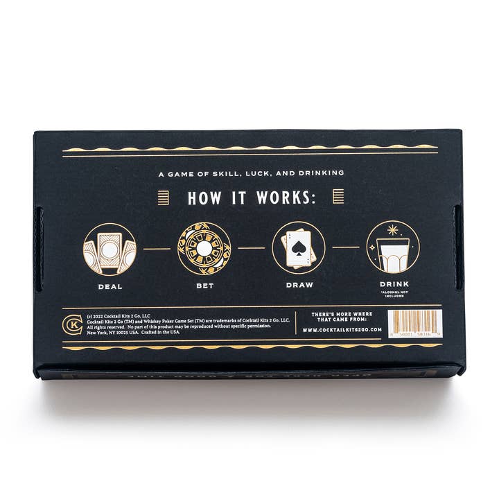 Cocktail Kits 2 Go - Wholesale Card Game - Whiskey Poker Game Set